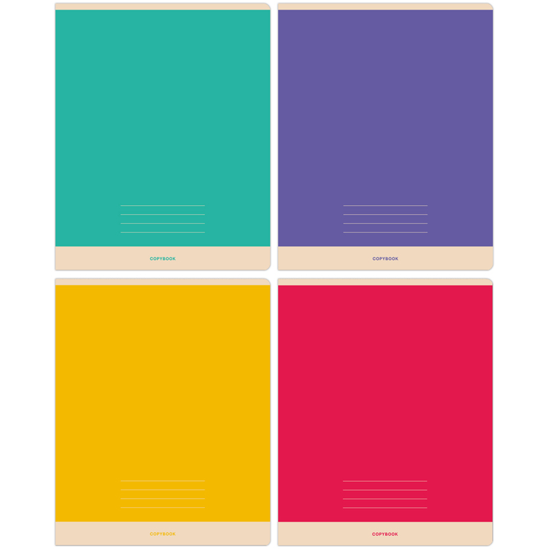 

Тетрадь 96л., А5, линия BG "Monocolor. Simple", (4шт.)