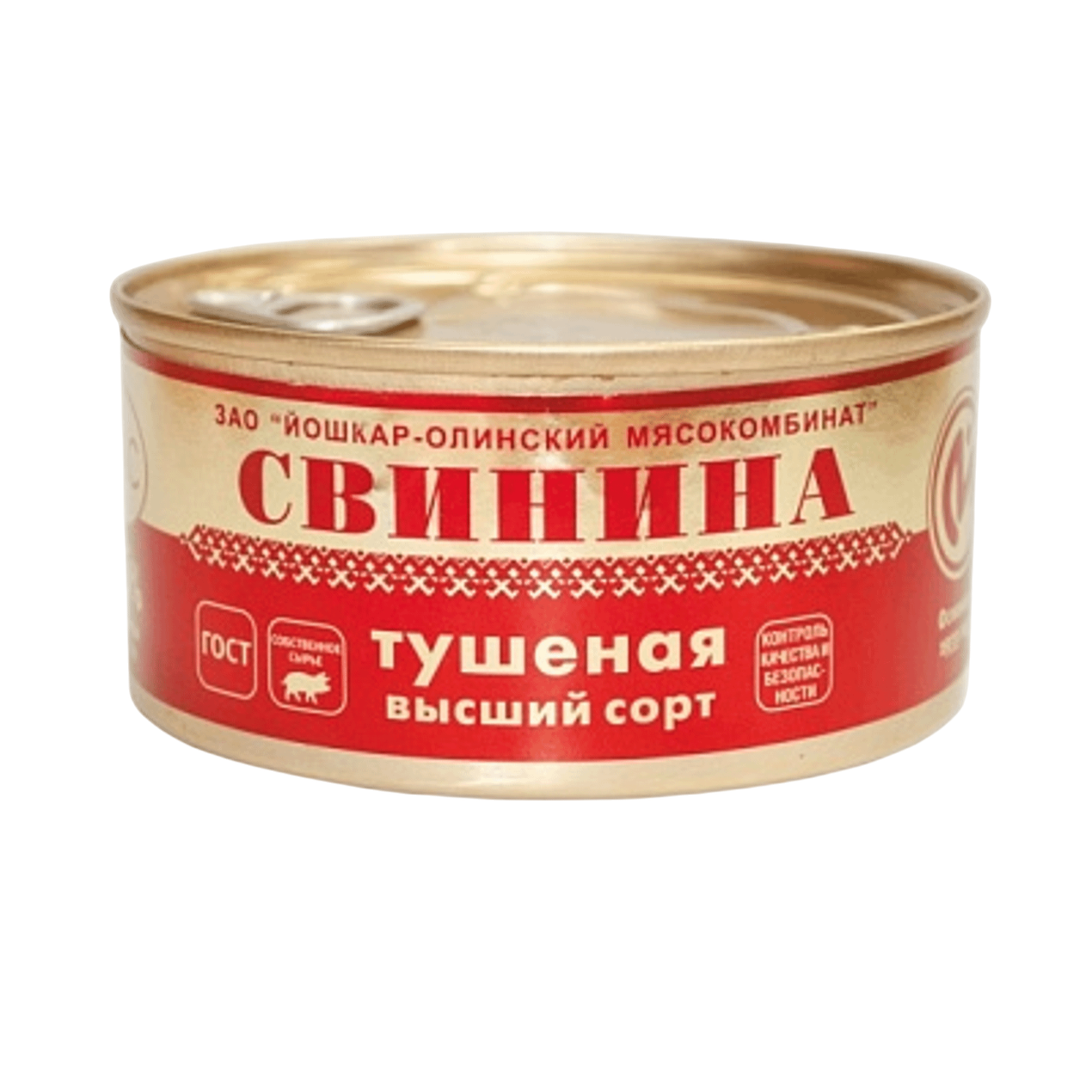 Свинина тушеная Йошкар-Олинский мясокомбинат Люкс, высший сорт, 325 г