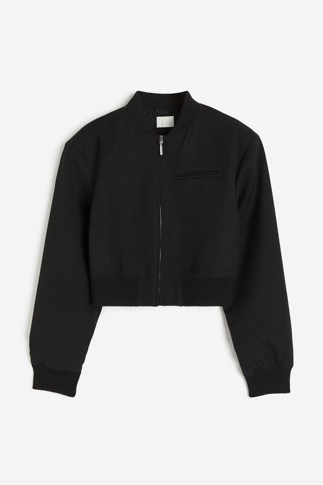 

Бомбер женский H&M 1209603 черный S, 1209603