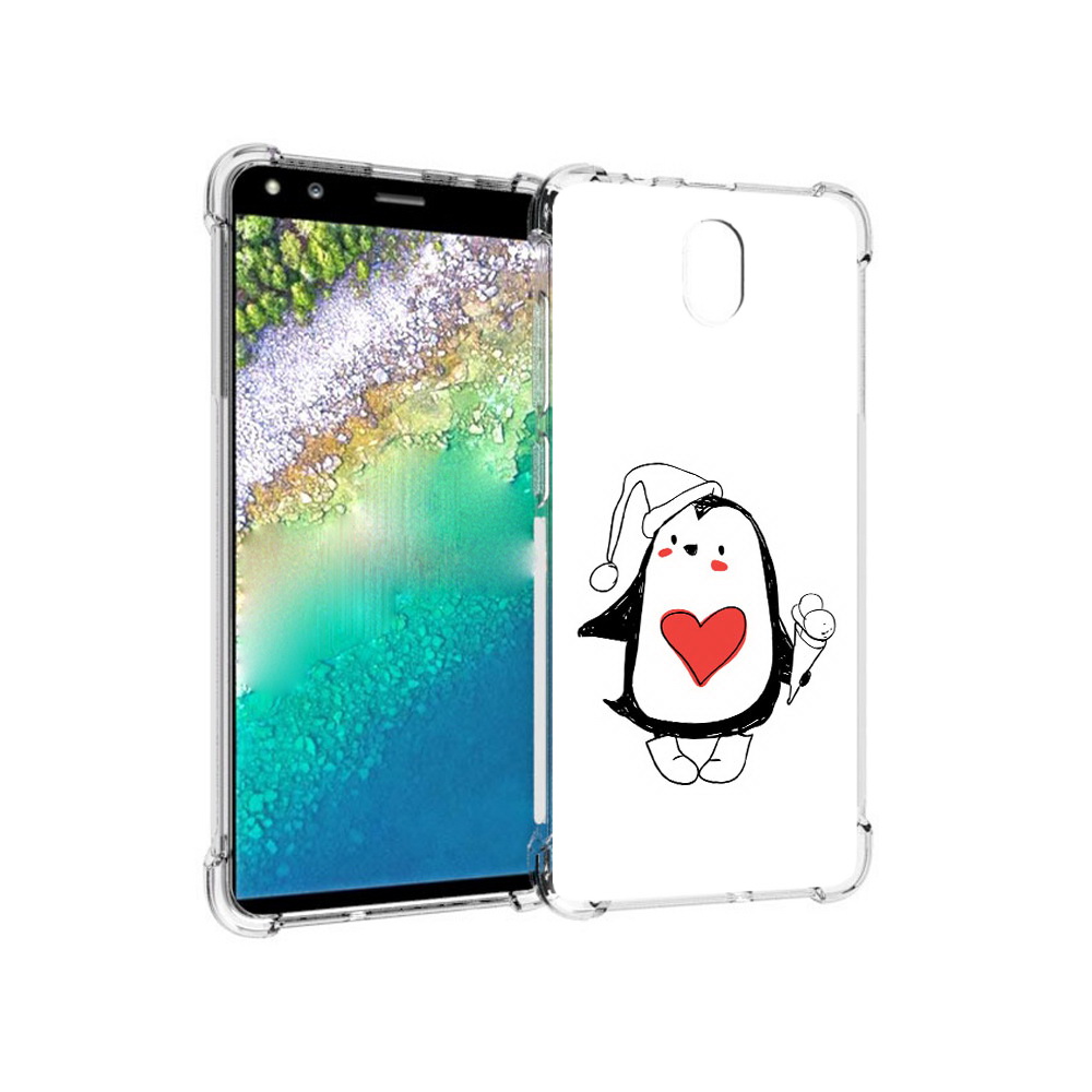 

Чехол MyPads Tocco для Nokia C01 Plus Пингвин с мороженым (PT161800.114.135), Прозрачный, Tocco
