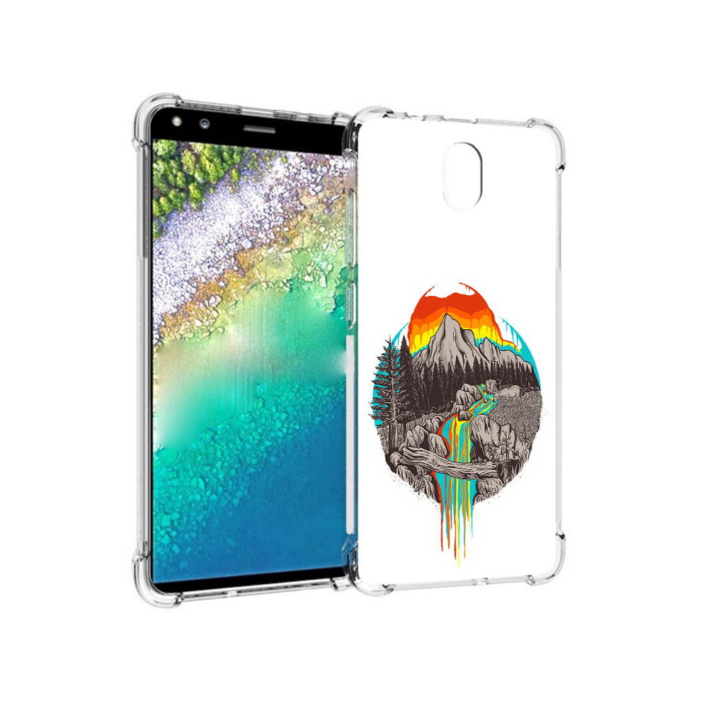 

Чехол MyPads Tocco для Nokia C01 Plus Радужный водопад (PT161800.114.144), Прозрачный, Tocco