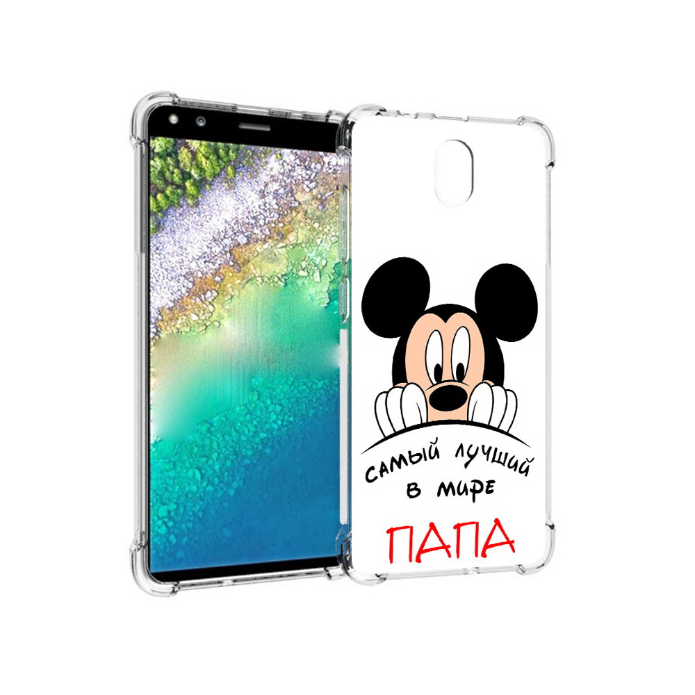 

Чехол MyPads Tocco для Nokia C01 Plus Самай лучший папа Микки Маус (PT161800.114.151), Прозрачный, Tocco