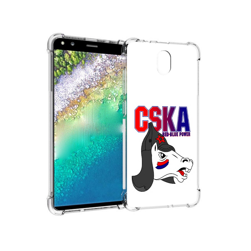 

Чехол MyPads Tocco для Nokia C01 Plus ФК ЦСК лошадка россия (PT161800.114.179), Прозрачный, Tocco