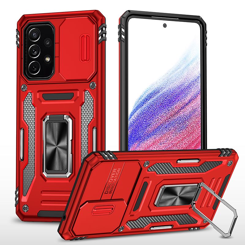 

Чехол Safe Case с кольцом и защитой камеры для Samsung Galaxy A53 (красный)