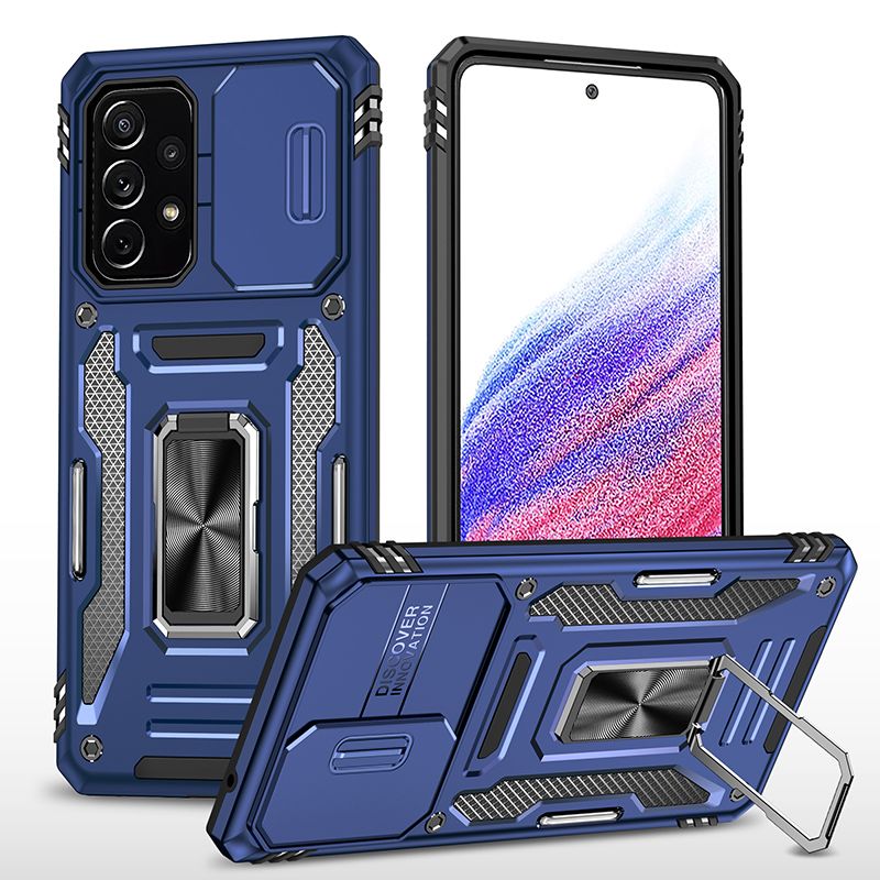 

Чехол Safe Case с кольцом и защитой камеры для Samsung Galaxy A73 (синий)