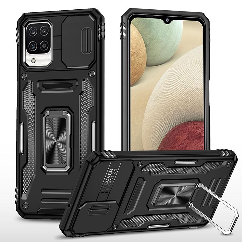 

Чехол Safe Case с кольцом и защитой камеры для Samsung Galaxy A22 (черный)