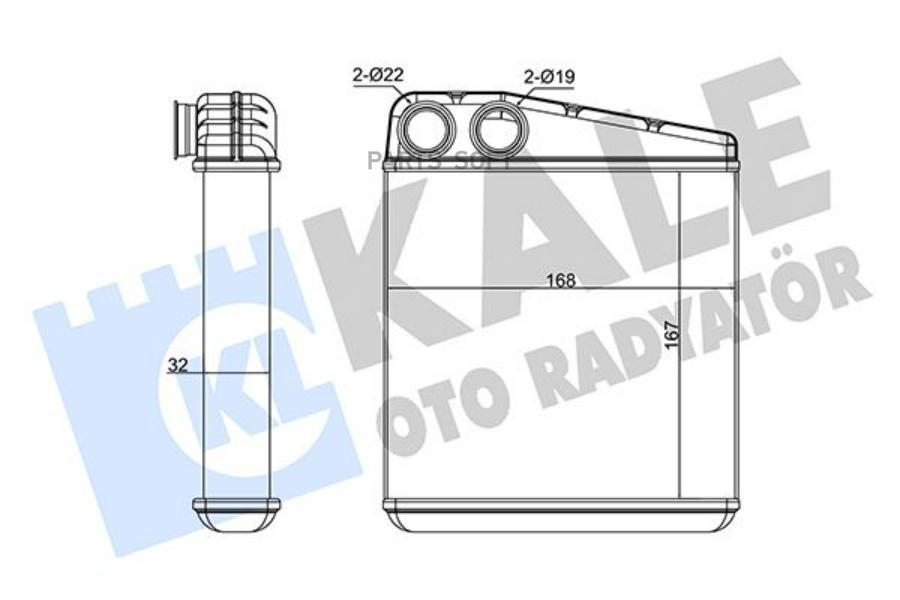 KALE Радиатор отопителя RENAULT CLIO III (05-) 1.2 i 16V (+)