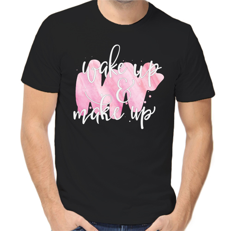 

Футболка мужская черная 48 р-р make up make up, Черный, fm_make_up_make_up