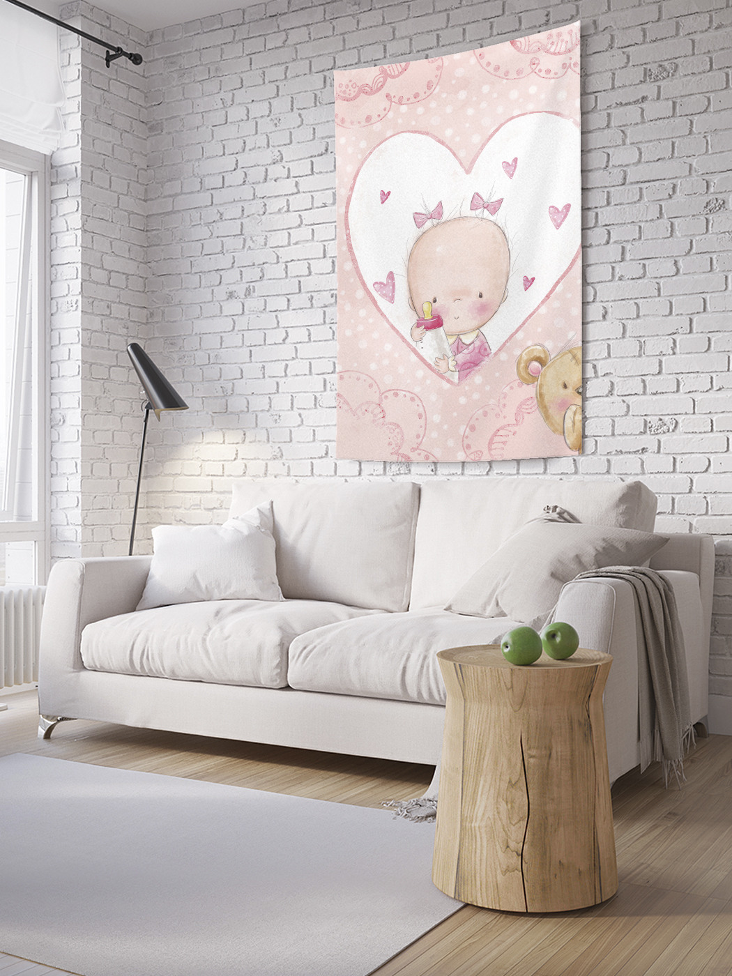 

Вертикальное фотопанно на стену JoyArty Малышка в сердце 150x200 см, Малышка в сердце