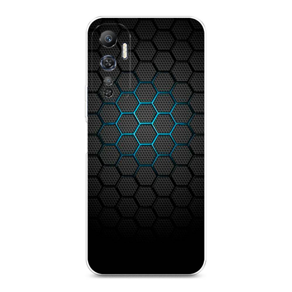 

Чехол Awog для Infinix Hot 20 4G "Бирюзовые соты", Голубой;синий;черный, 3103150-3
