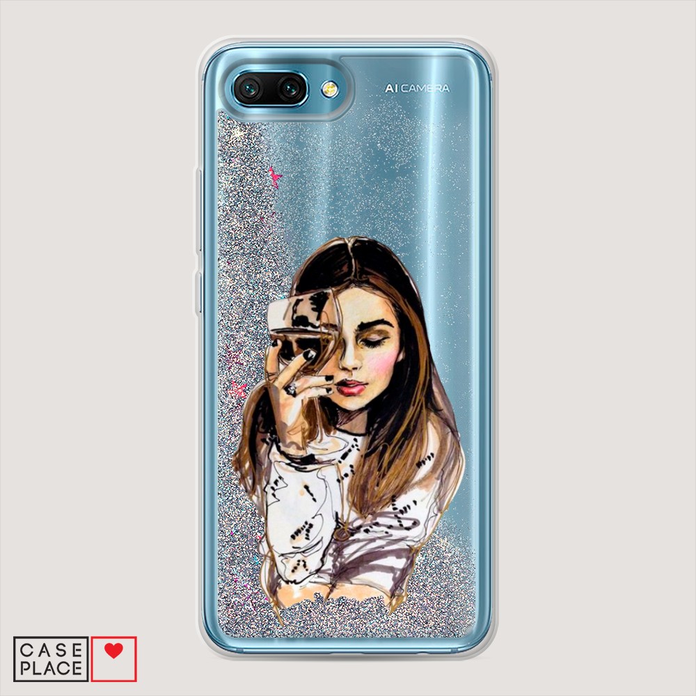 

Чехол Awog на Honor 10 "Девушка с бокалом", Разноцветный, 65391-1