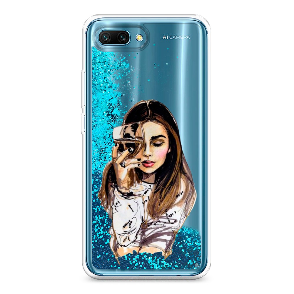 

Чехол Awog на Honor 10 "Девушка с бокалом", Разноцветный, 65393-1