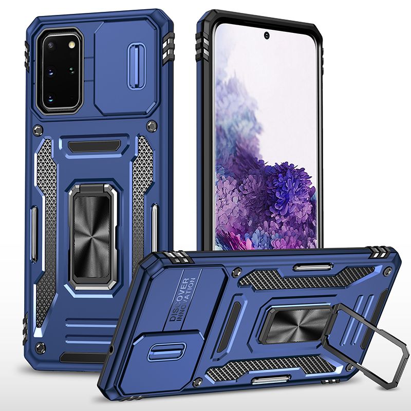 

Чехол Safe Case с кольцом и защитой камеры для Samsung Galaxy S20+ (синий)