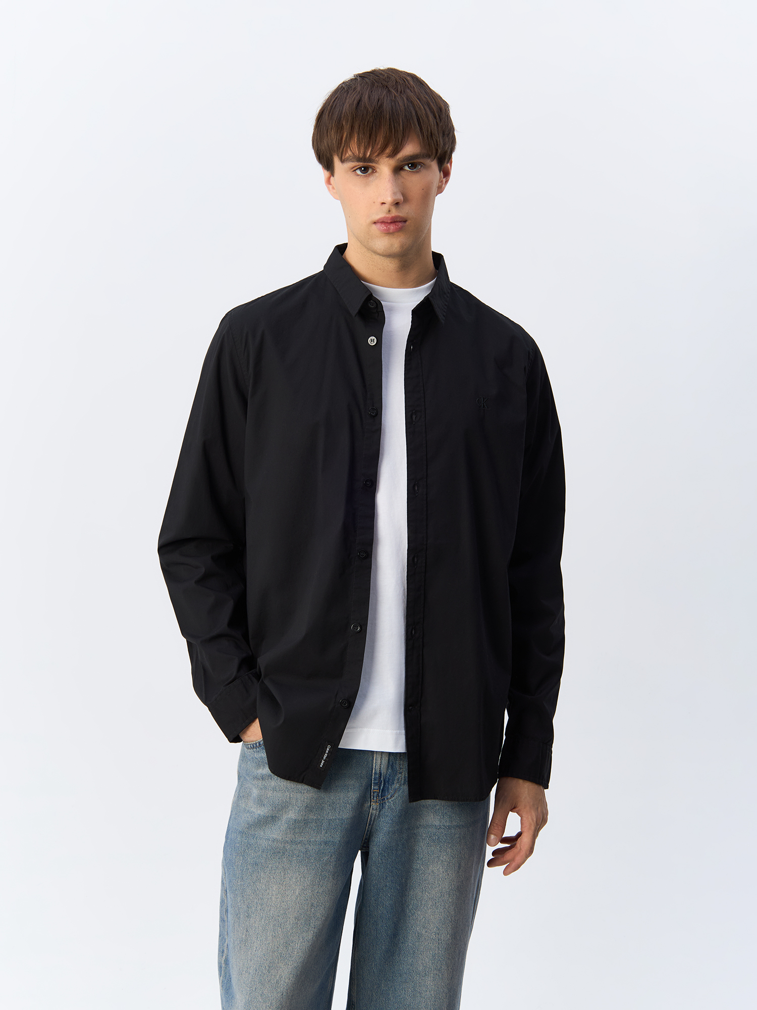 

Рубашка мужская Calvin Klein Jeans J30J324614 черная XL, Черный, J30J324614