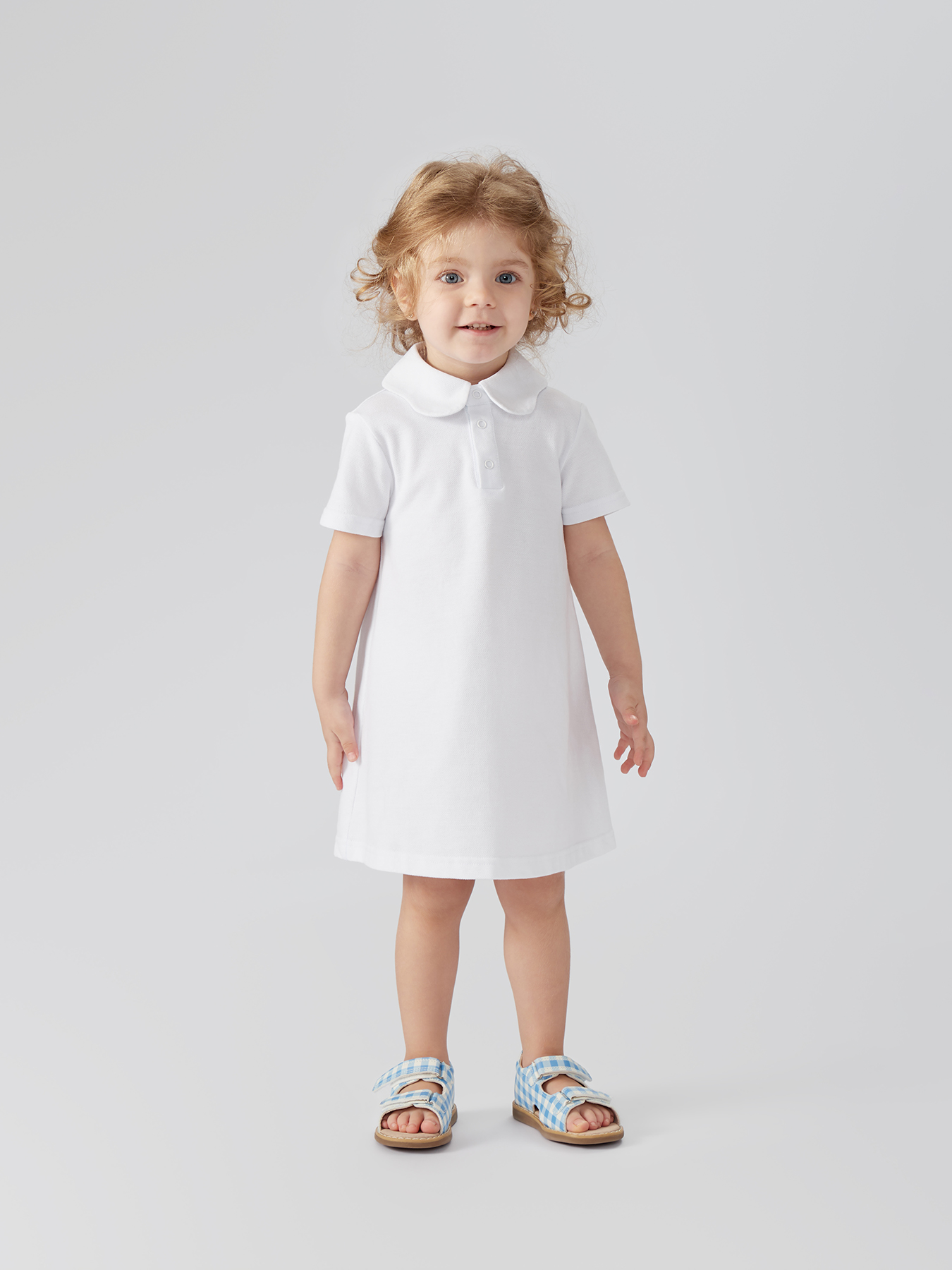 Платье детское Happy Baby 88202, white, 104