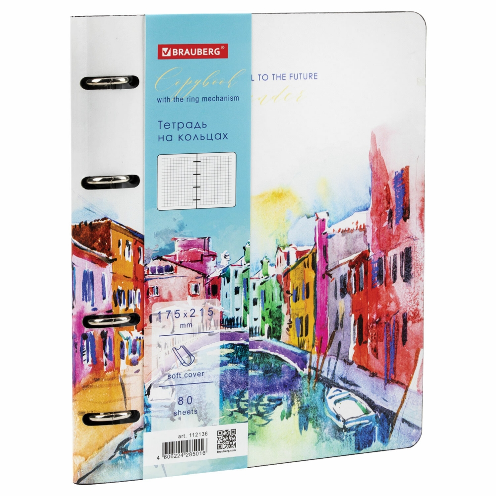 

Набор из 2 шт, Тетрадь на кольцах А5 (180х220 мм), 80 л., под кожу, Brauberg VISTA, Travel