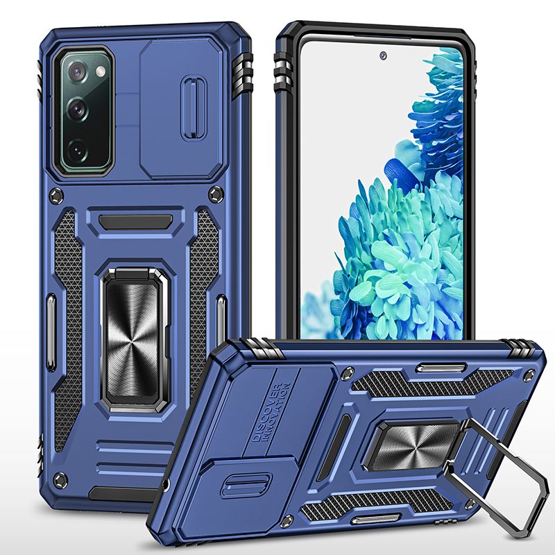 

Чехол Safe Case с кольцом и защитой камеры для Samsung Galaxy S20 FE (синий)