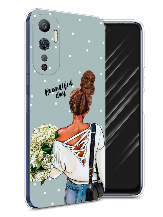 

Чехол Awog на Infinix Hot 20 4G "Dog Pin-Up", Розовый;бежевый, 3103150-2