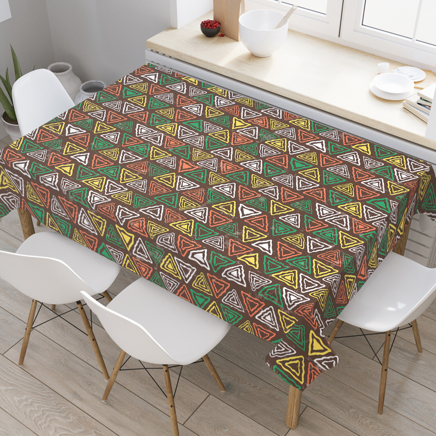 

Скатерть прямоугольная JoyArty JoyArty Африканская геометрия из сатена 120x145 см, Зеленый, Африканская геометрия