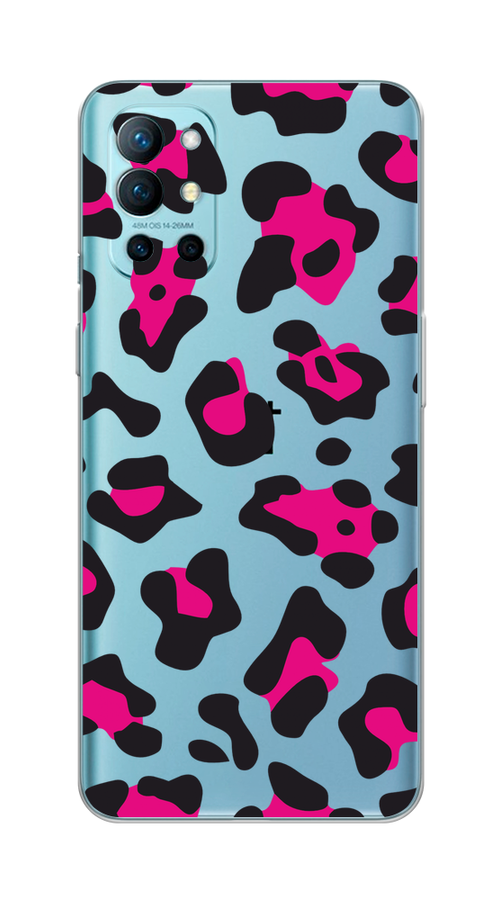 

Чехол на OnePlus 9R "Pink cow spots", Черный;розовый, 151650-1