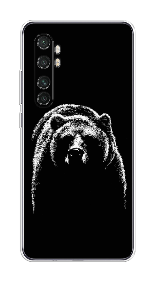 

Чехол на Xiaomi Mi Note 10 Lite "Медведь в ночи", Белый;черный, 38450-1