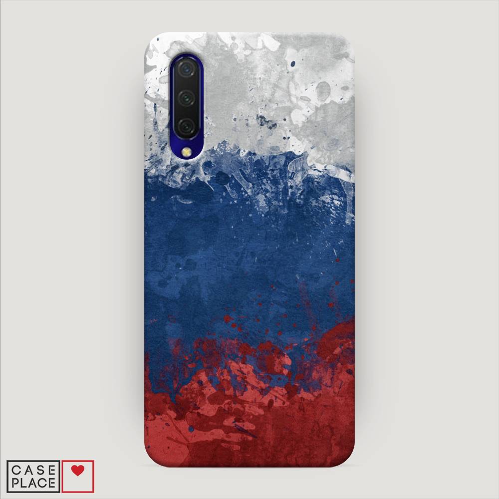 

Пластиковый чехол "Флаг России неровный" на Xiaomi Mi CC9, 36120-4