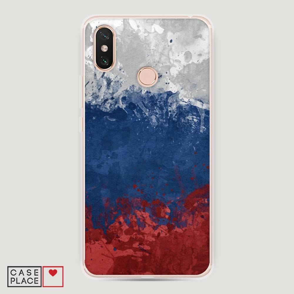 

Пластиковый чехол "Флаг России неровный" на Xiaomi Mi Max 3