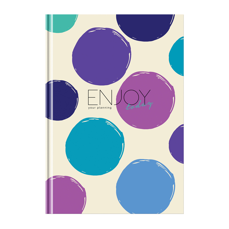 

Ежедневник недатированный А5, 136л., 7БЦ BG "Enjoy today", матовая ламинация, выб. лак
