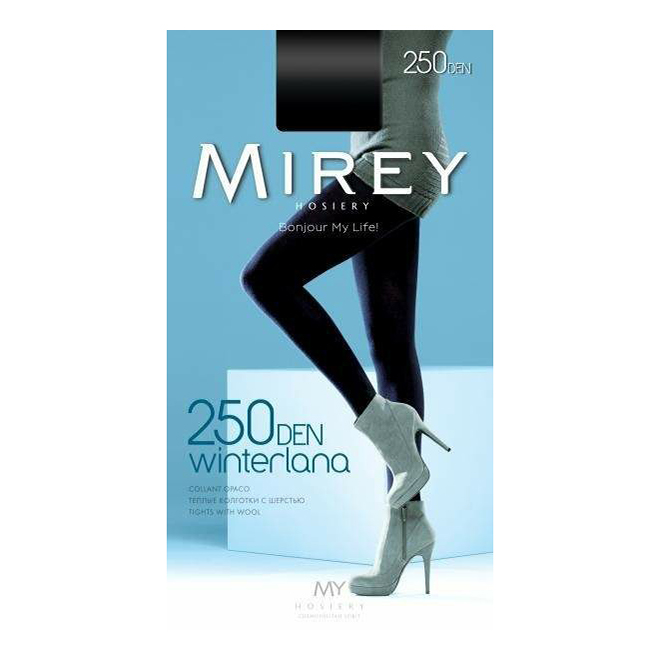 

Колготки женские Mirey Winterlana 250 den черные, Черный