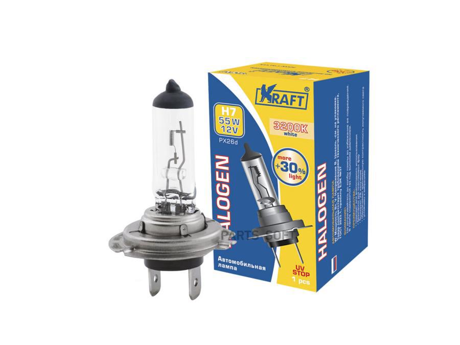 

Автолампа H7 +30% 12v 55w (Px26d) Kraft арт. KT700081