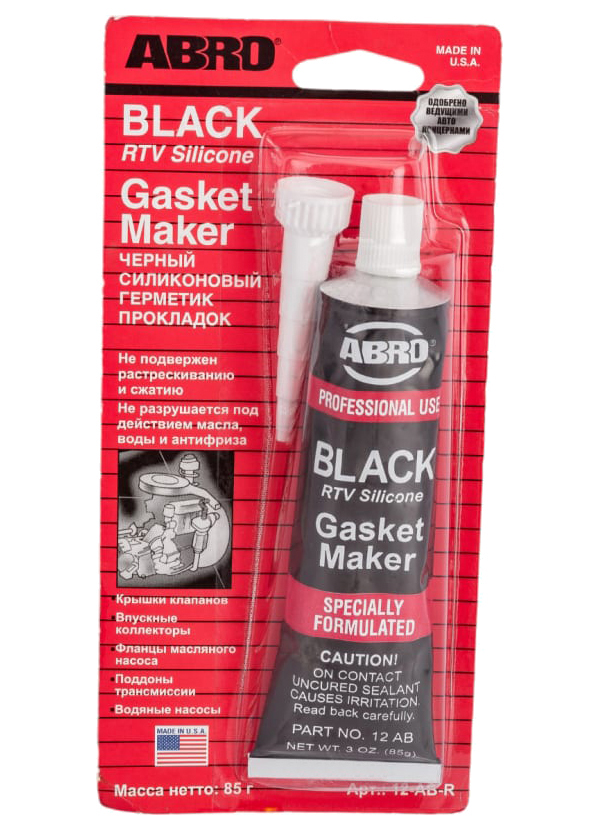 

Герметик силиконовый черный 85 гр. abro 12abr