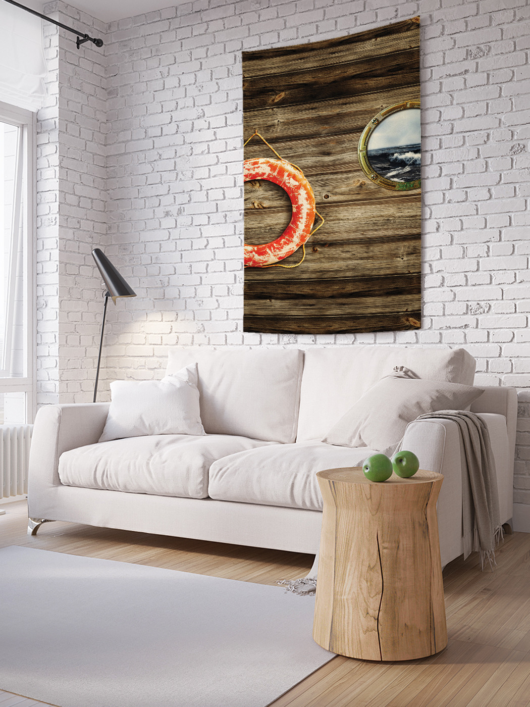 

Вертикальное фотопанно на стену JoyArty Круг спасения 100x150 см, Круг спасения