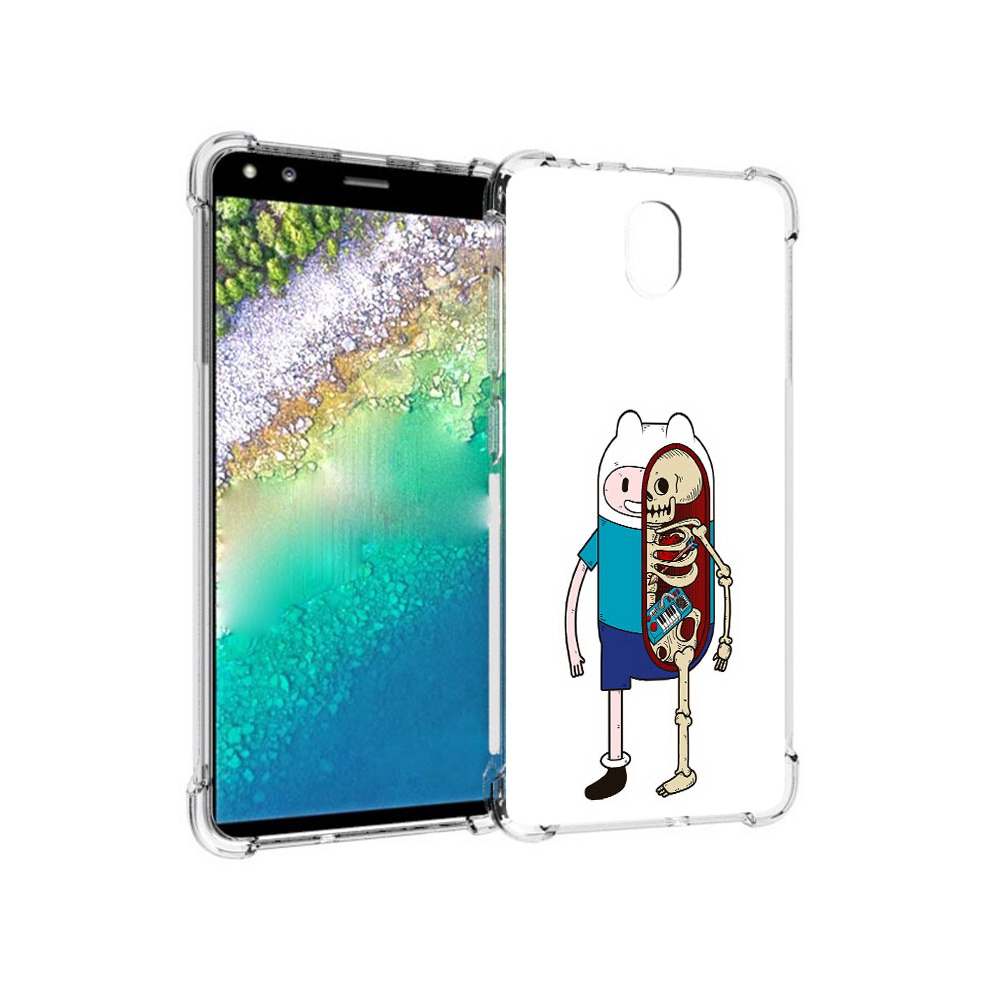 

Чехол MyPads Tocco для Nokia C01 Plus Финн скелет (PT161800.114.187), Прозрачный, Tocco