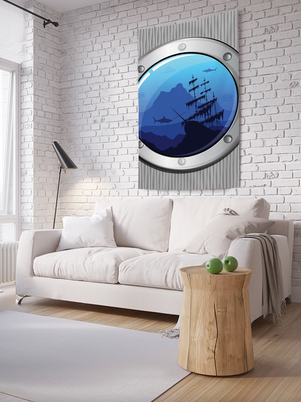 

Вертикальное фотопанно на стену JoyArty Корабль после крушения 100x150 см, Корабль после крушения