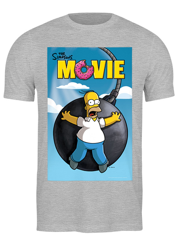 

Футболка мужская Printio Simpsons / симпсоны серая 3XL, Simpsons / симпсоны