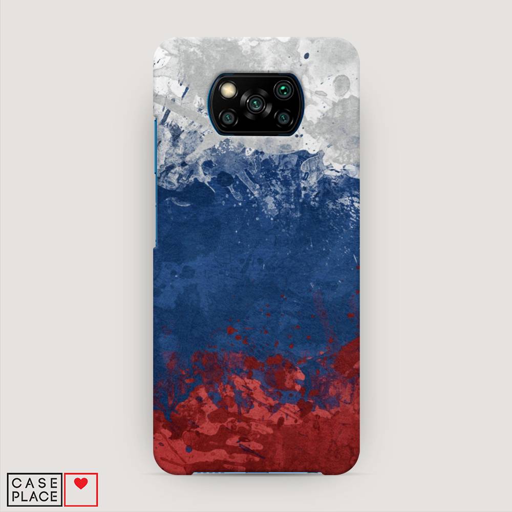 

Пластиковый чехол "Флаг России неровный" на Xiaomi Poco X3 NFC, 39220-4