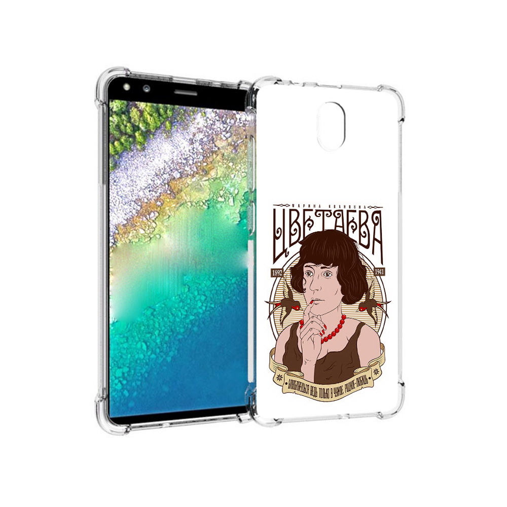 

Чехол MyPads Tocco для Nokia C01 Plus Цветаева (PT161800.114.197), Прозрачный, Tocco