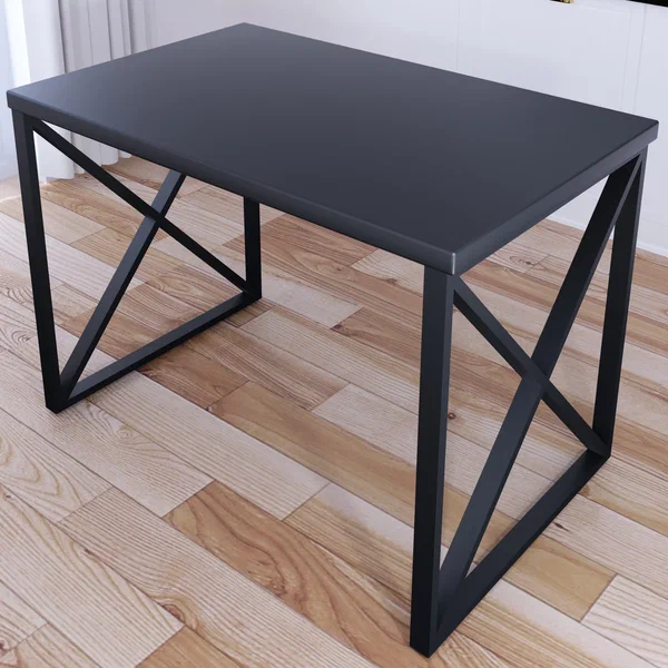 

Стол кухонный Solarius Loft с крестообразными ножками 90х80х75 цвет антрацит, черные ножки, Loft с крестообразными ножками 90х80х75