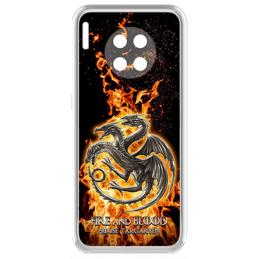 

Чехол-накладка Krutoff Clear Case Игра Престолов Дом Таргариен для Huawei Mate 30, Прозрачный