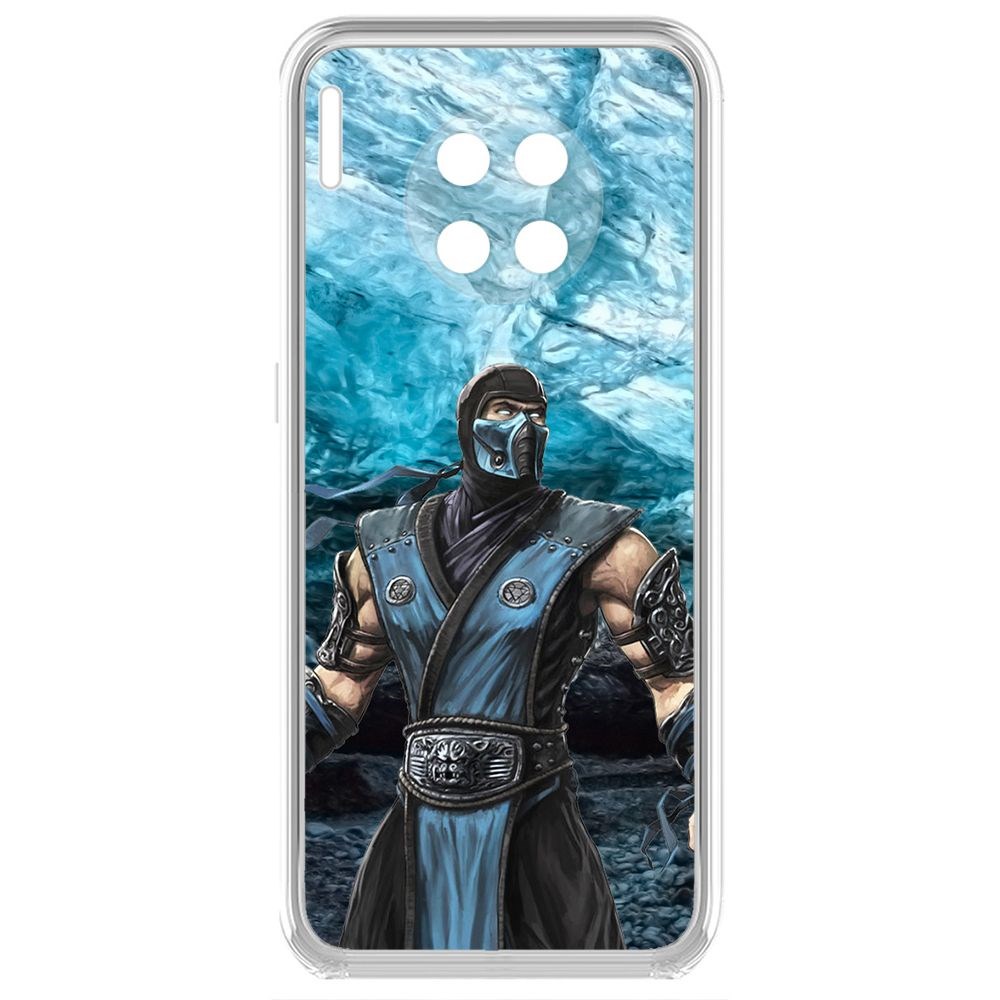 

Чехол-накладка Krutoff Clear Case Мортал Комбат. Саб Зиро для Huawei Mate 30, Прозрачный