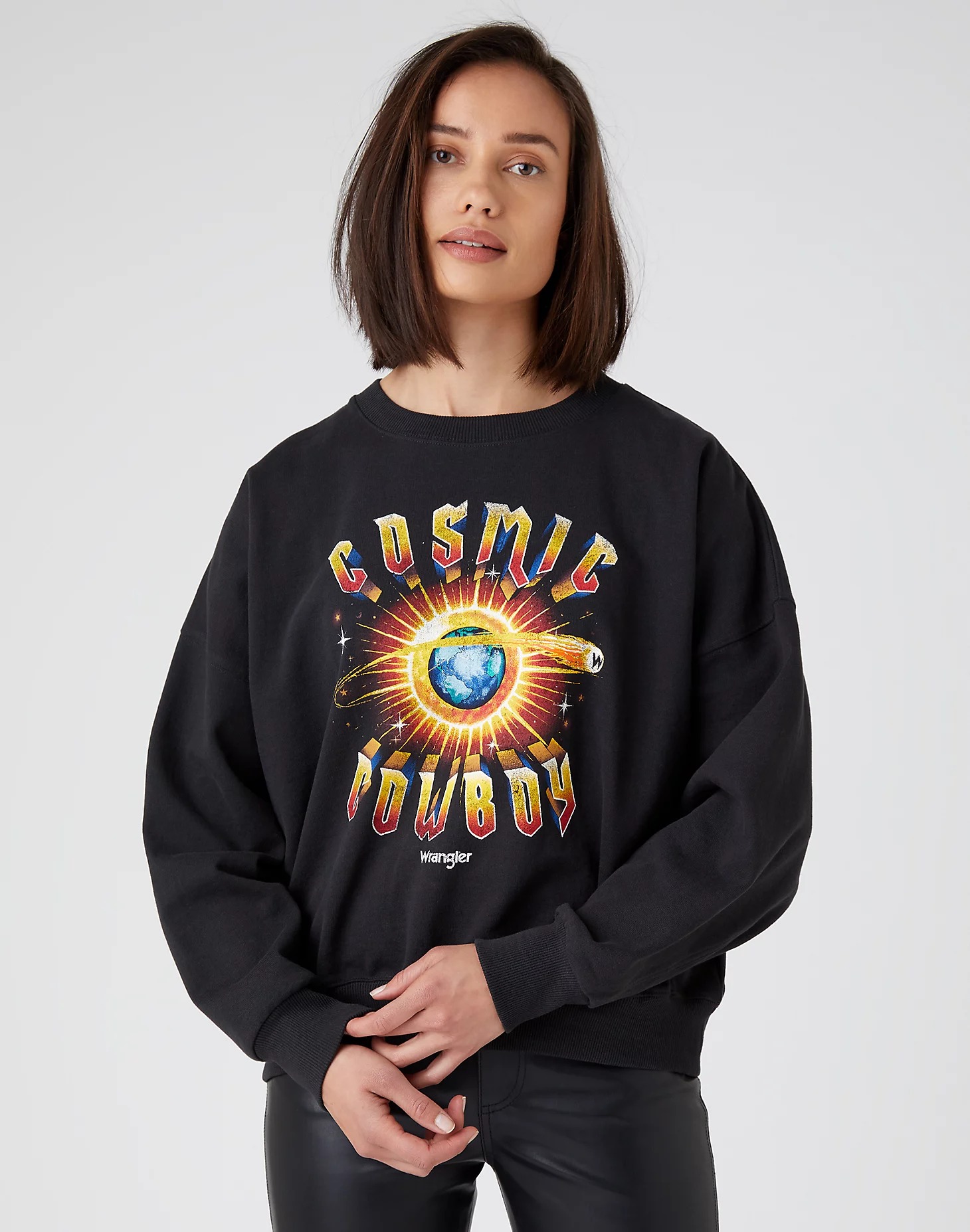 

Свитшот женский Wrangler W6V0H1XV6 черный S, W6V0H1XV6