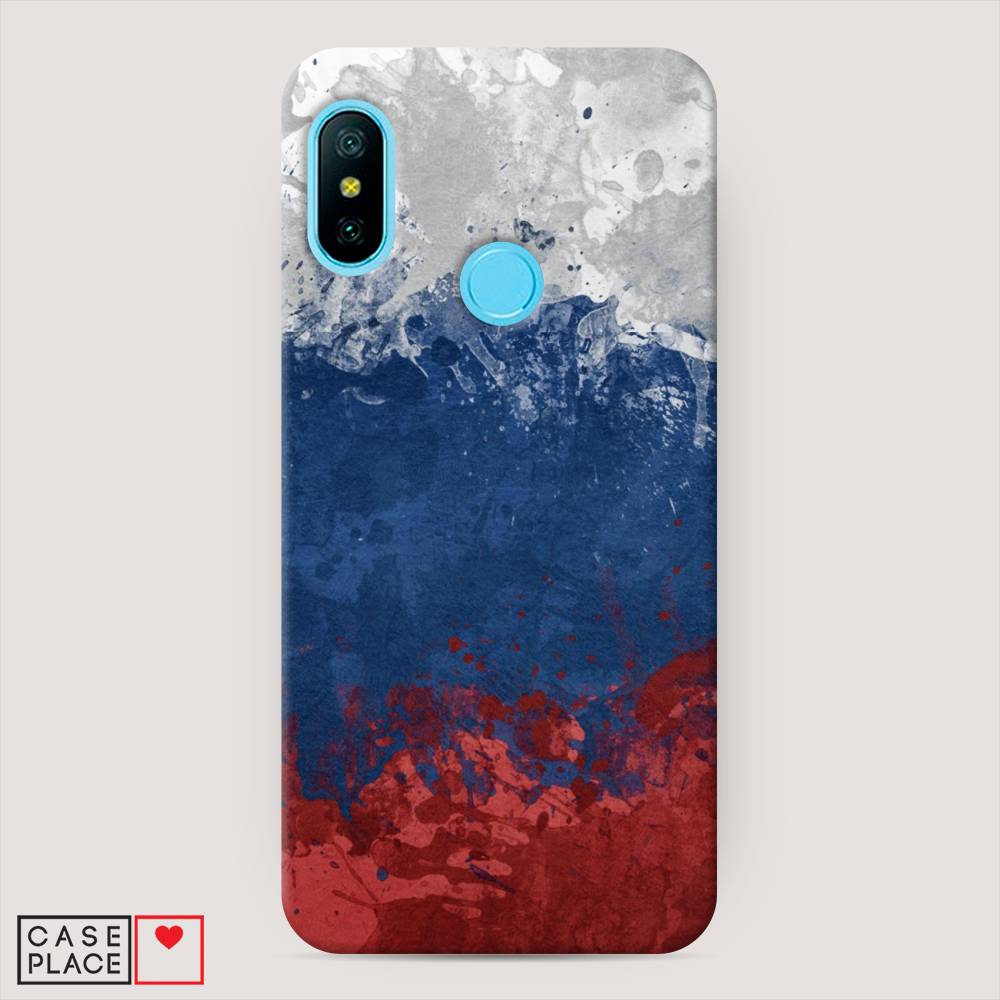 

Пластиковый чехол "Флаг России неровный" на Xiaomi Redmi 6 Pro, 34020-4