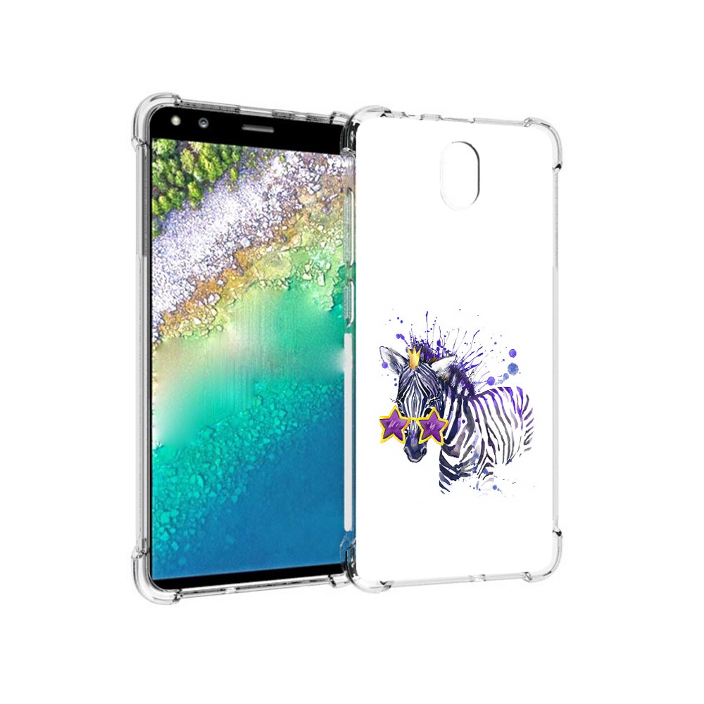 

Чехол MyPads Tocco для Nokia C01 Plus акварельная зебра (PT161800.114.215), Прозрачный, Tocco