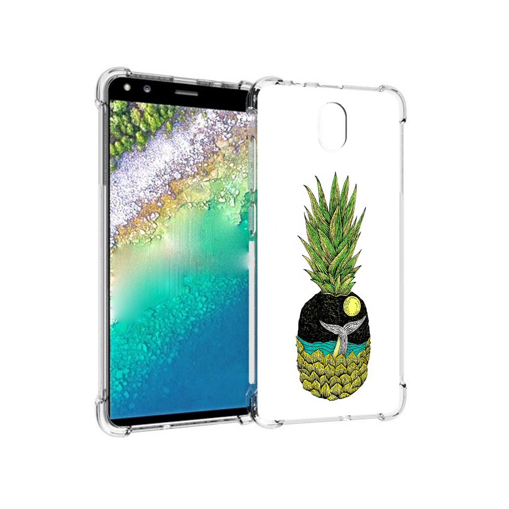 

Чехол MyPads Tocco для Nokia C01 Plus ананас с китом (PT161800.114.220), Прозрачный, Tocco