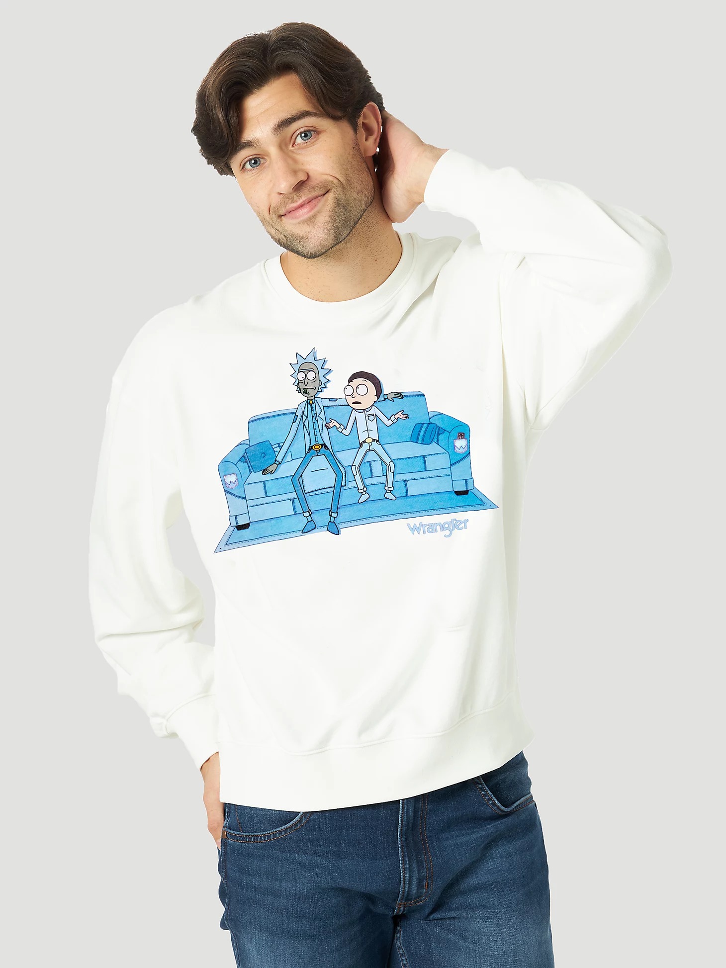 

Свитшот мужской Wrangler W6R1HN737 белый M, W6R1HN737