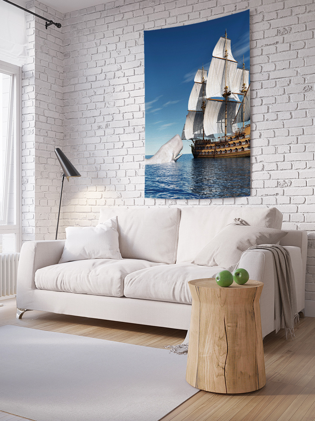 

Вертикальное фотопанно на стену JoyArty Кит играет с линкором 100x150 см, Кит играет с линкором