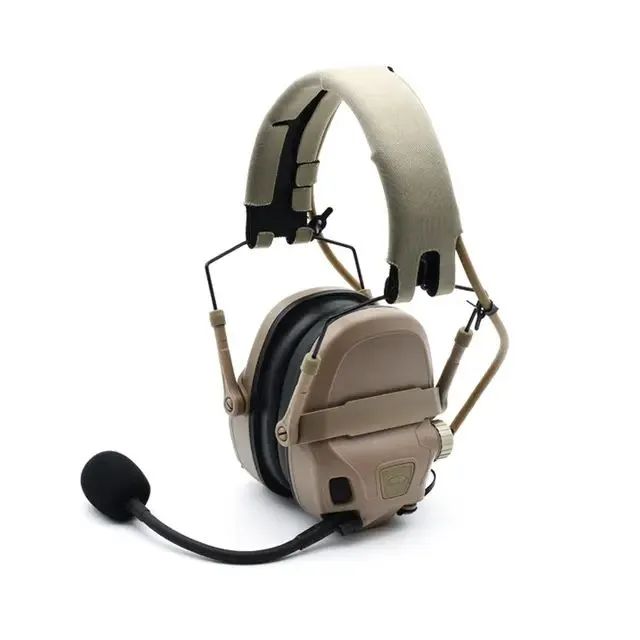 Наушники активные 6TH Gen Tactical headset/поворотные крепления на шлем койот