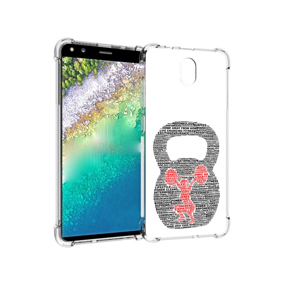 

Чехол MyPads Tocco для Nokia C01 Plus бодибилдинг гиря из слов (PT161800.114.232), Прозрачный, Tocco