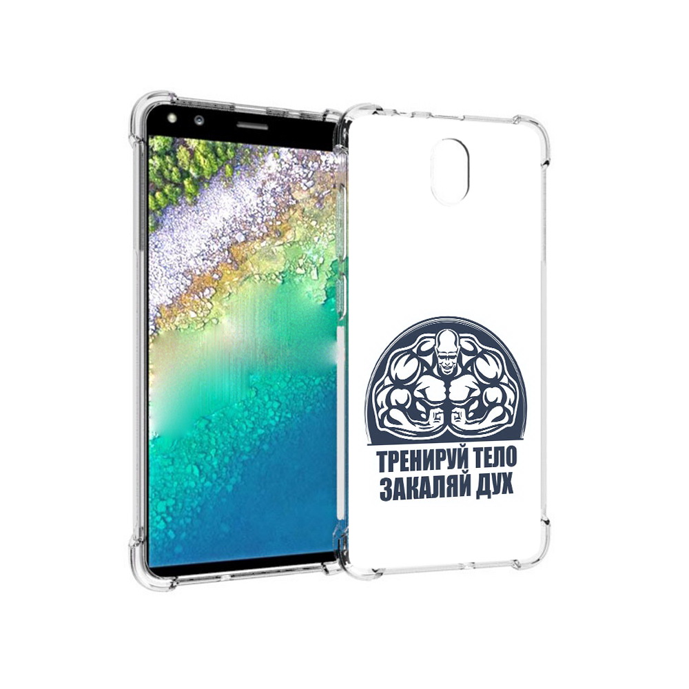 

Чехол MyPads Tocco для Nokia C01 Plus бодибилдинг закаляй дух (PT161800.114.234), Прозрачный, Tocco