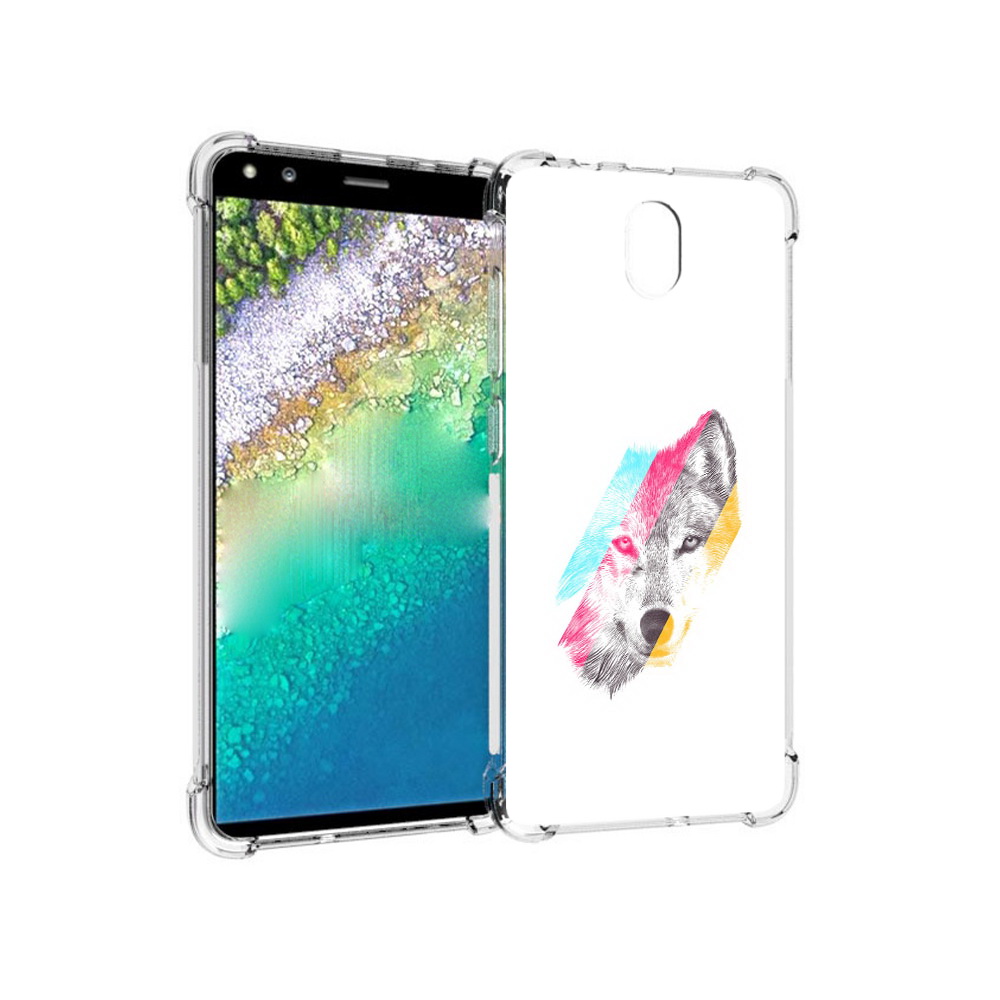 

Чехол MyPads Tocco для Nokia C01 Plus волк градиент (PT161800.114.268), Прозрачный, Tocco